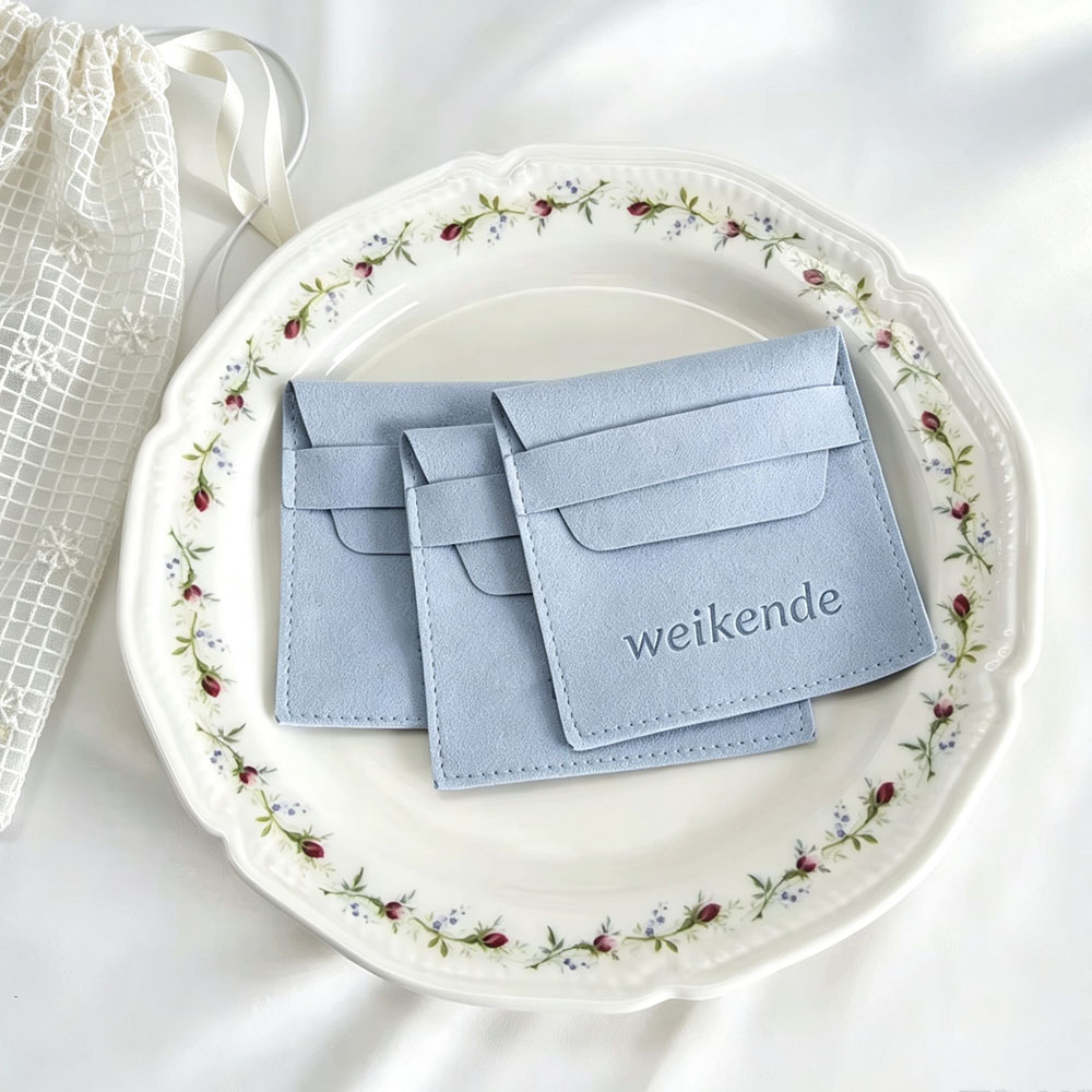 Flap Bag Envelope - 100 stuks luxe gepersonaliseerde babyblauwe kleine