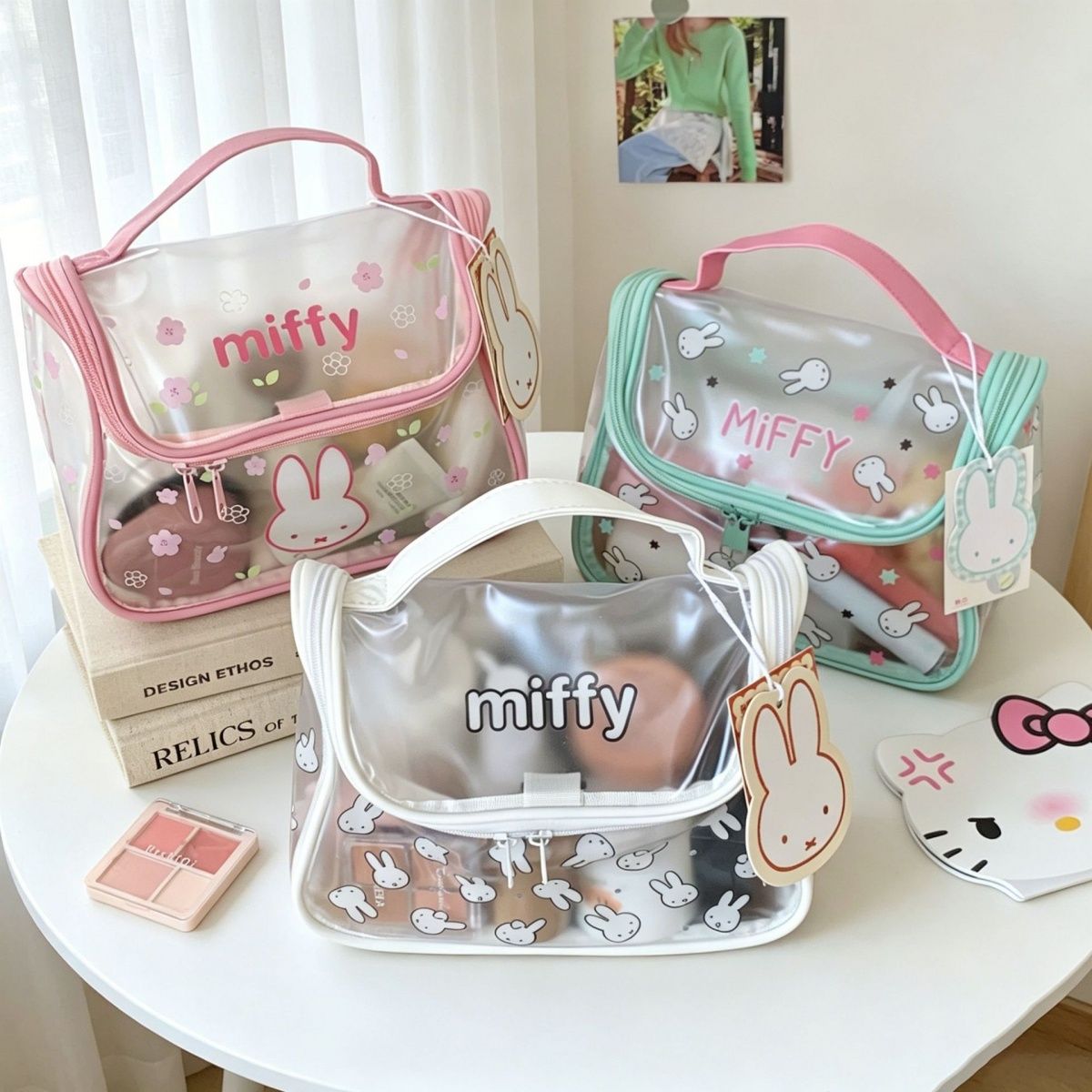 Jelly Bag Clear Pvc - Miffy Cartoon Konijn Print Transparante PVC