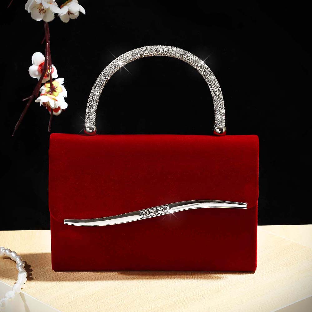 Flap Bag Envelope - Nieuwe handtas met kristallen handvat, geschikt