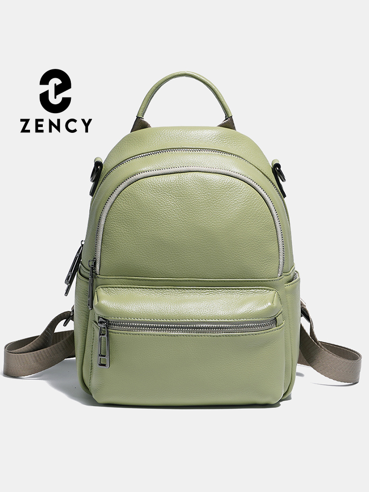 Women Bags Green - Zency Vrouwen Lederen Rugzak Meisjes Rugzakken