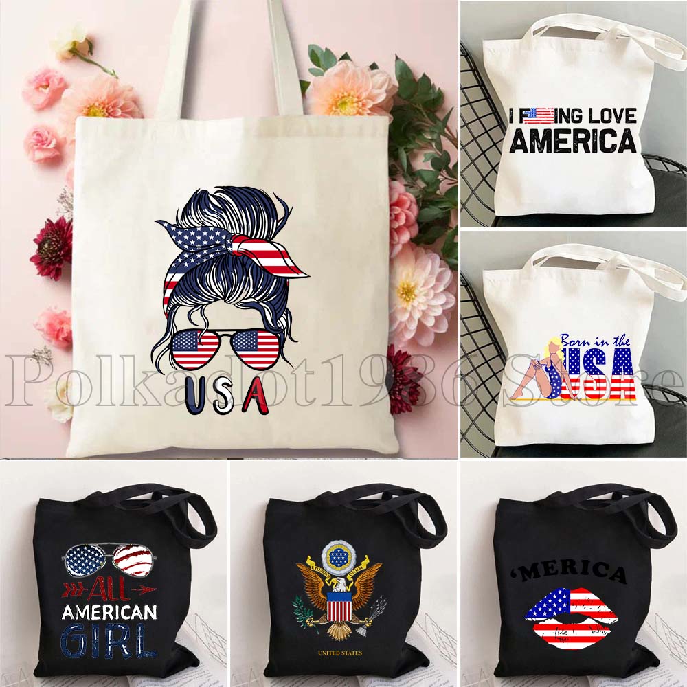 Women Bags Usa - Amerikaanse vlag patriottisch cadeau leeftijd 4