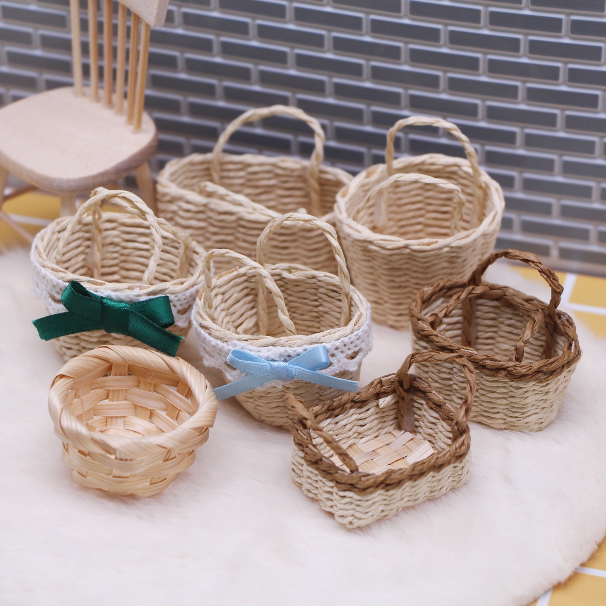 1Pc Poppenhuis Handgeweven Laf - Basket Bag Wicker recensie en prijs