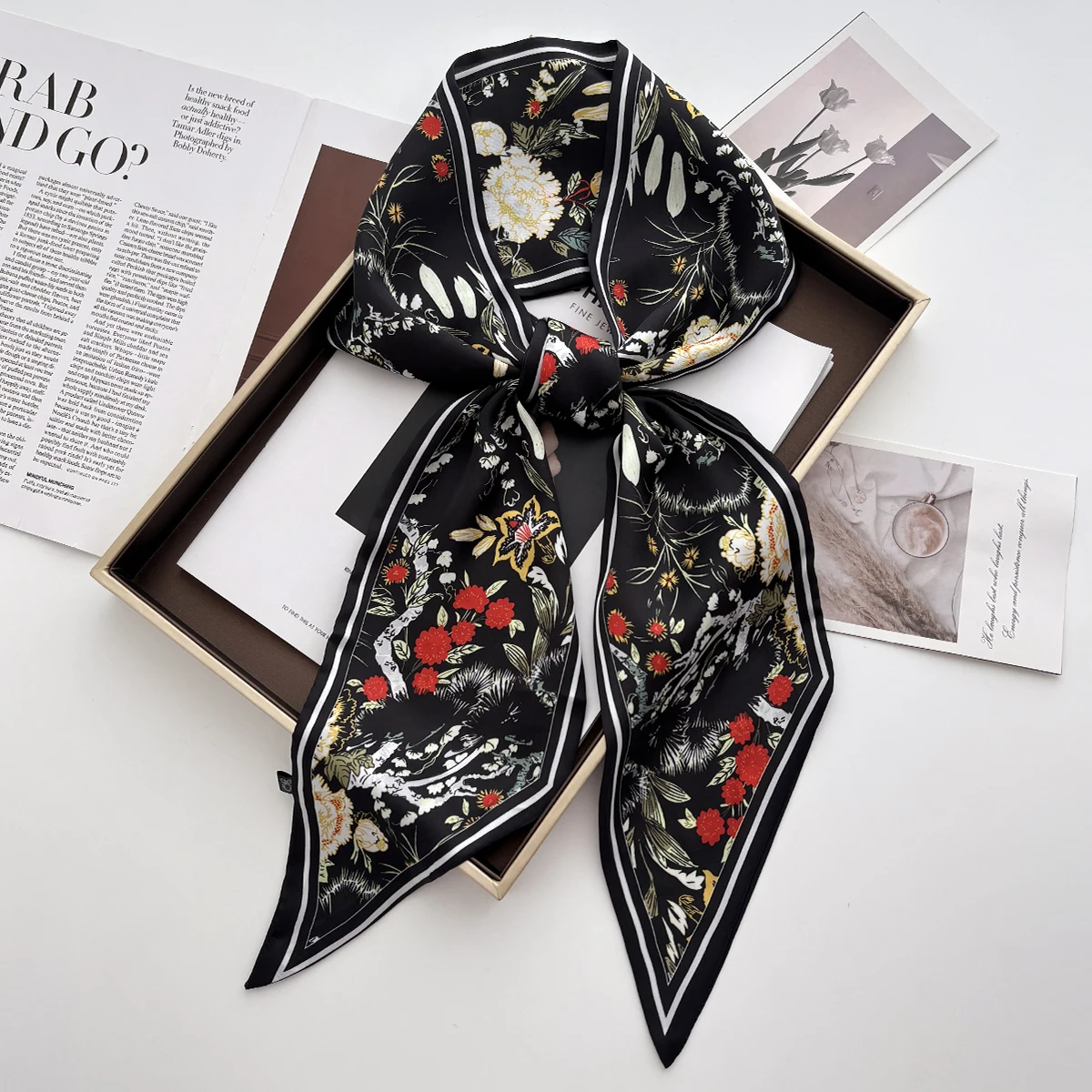Luxe Print Sjaal Skinny Lint H - Women Bags Online recensie en prijs