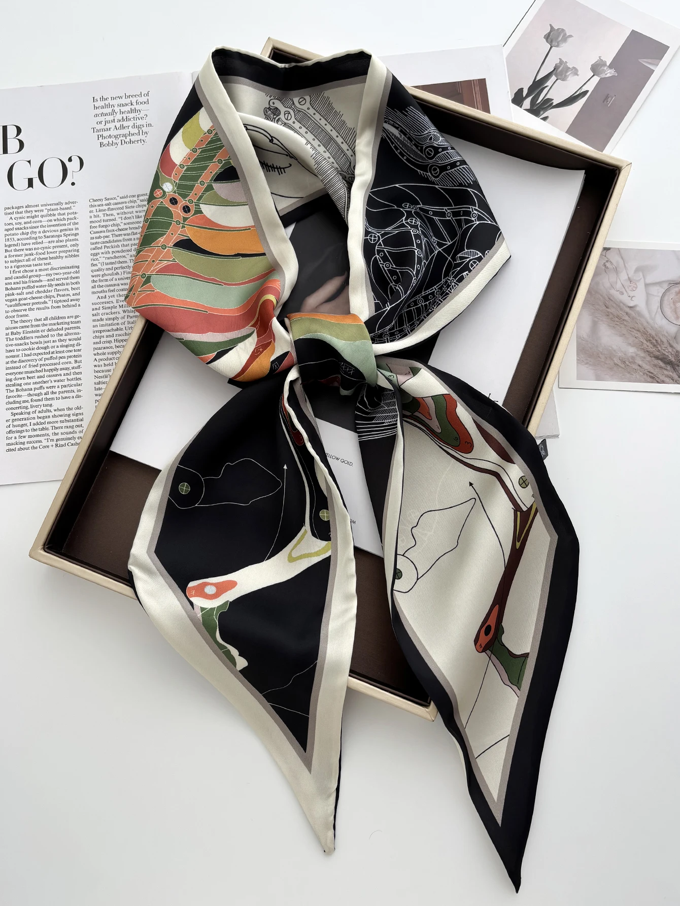 Luxe Print Sjaal Skinny Lint H - Women Bags Online recensie en prijs