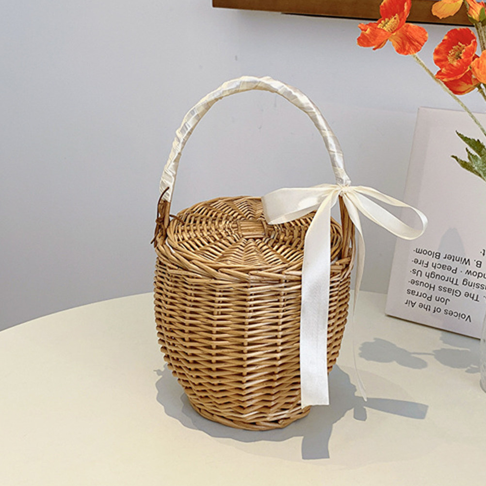 Franse stijl geweven draagbare - Basket Bag Wicker recensie en prijs