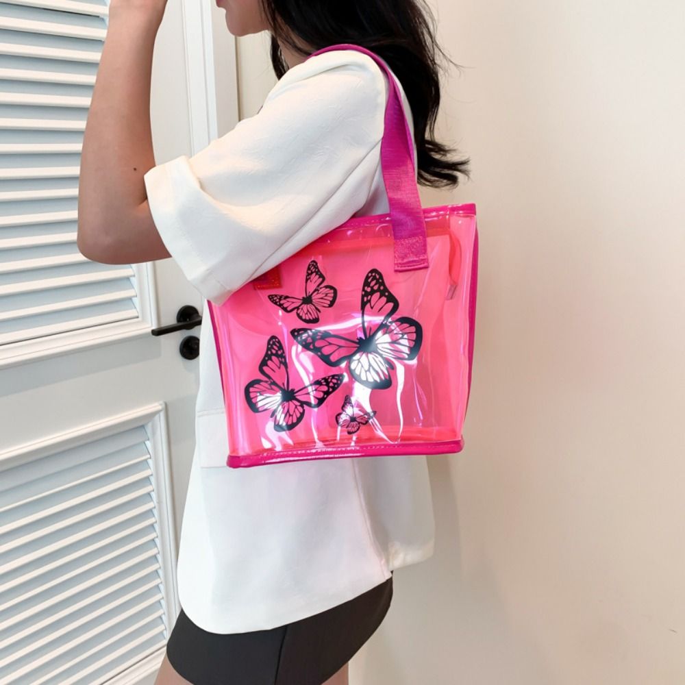 Doorzichtige draagtas met vlin - Jelly Bag Clear Pvc recensie en prijs