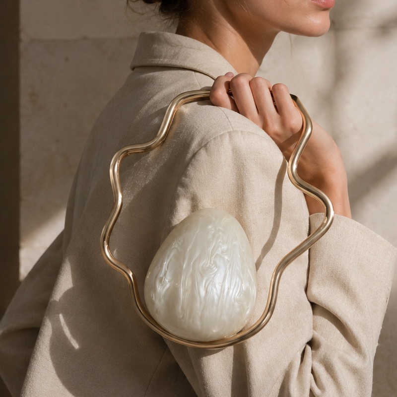 Dames mini acryl eiervormige t - Women Bags Gold recensie en prijs