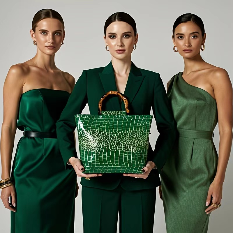Luxe damestas van imitatieleer - Women Bags Green recensie en prijs