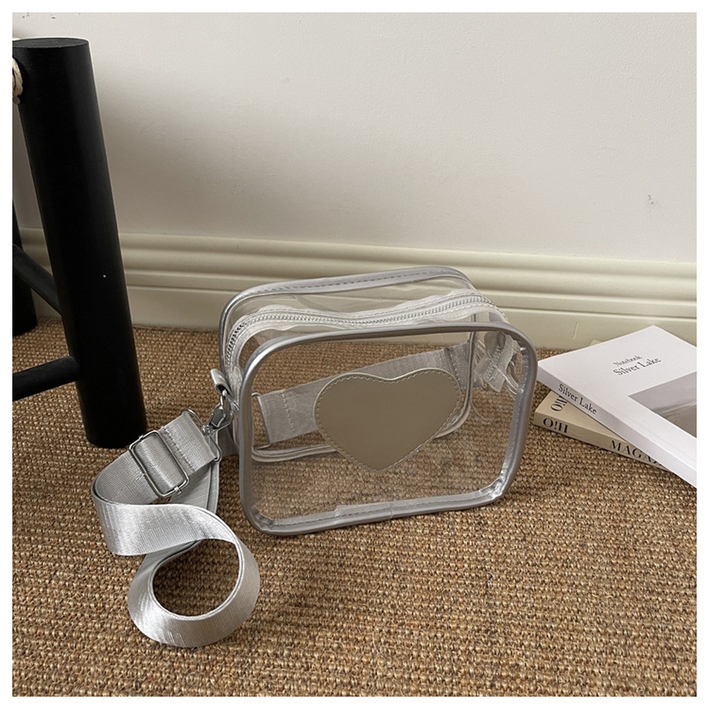 Schoudertas met hartdecoratie, - Jelly Bag Clear Pvc recensie en prijs