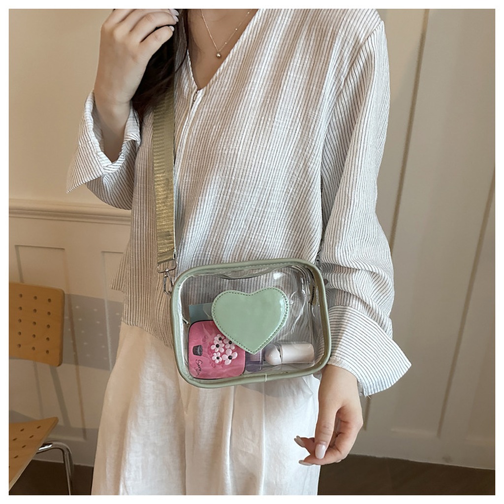 Schoudertas met hartdecoratie, - Jelly Bag Clear Pvc recensie en prijs