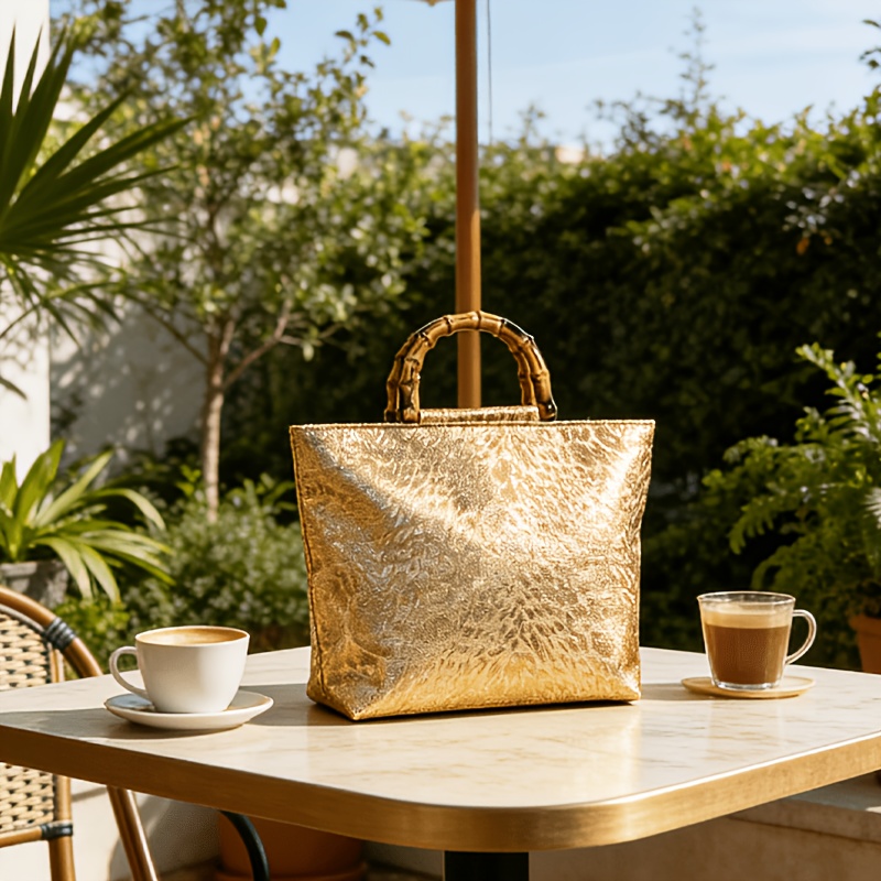 Lichte, luxe handtas van metal - Women Bags Gold recensie en prijs