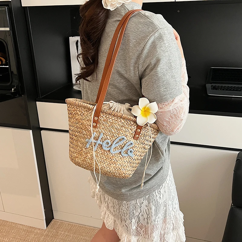 Casual rieten geweven mandtass - Basket Bag Wicker recensie en prijs